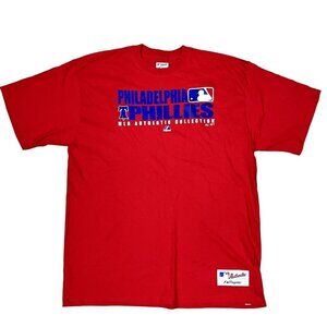 Majestic Philadelphia Phillies 100% Cotton Red T-Shirt Size XL